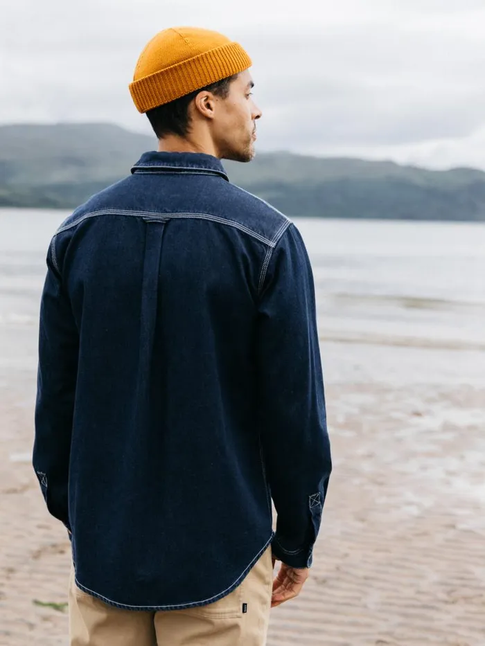 Men Eddystone Denim Shirt Washed Denim Finisterre Shirts