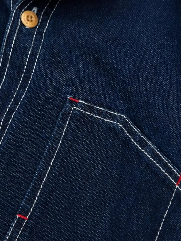 Men Eddystone Denim Shirt Washed Denim Finisterre Shirts