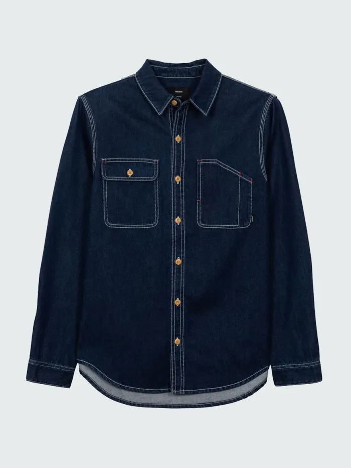 Men Eddystone Denim Shirt Washed Denim Finisterre Shirts