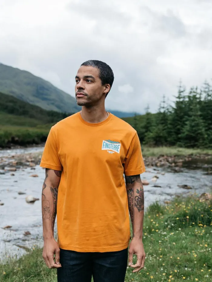 Men Emblem TShirt Harvest Gold Finisterre TShirts