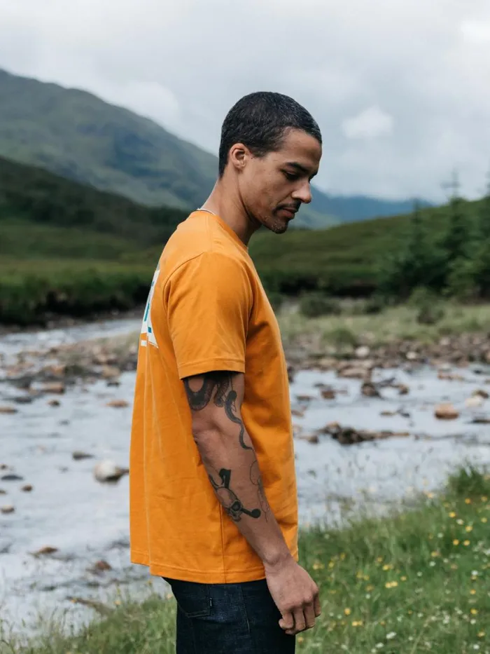 Men Emblem TShirt Harvest Gold Finisterre TShirts