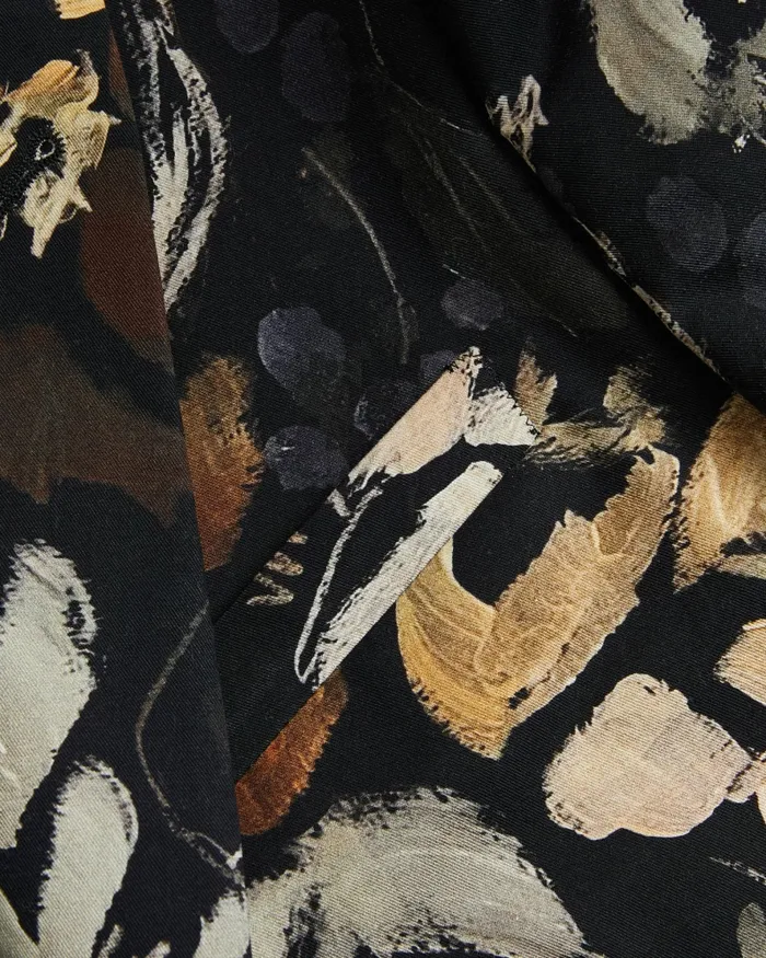 Men EMILIOJ 8211 Slim Fit Floral Print Suit Jacket Black Ted Baker Coats and Jackets