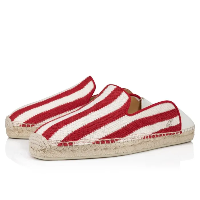 Men Espadon AC Espadrilles 8211 Malha Printed Fabric 8211 Loubi Christian Louboutin Sandals and Espadrilles