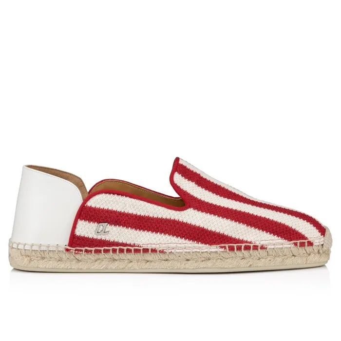 Men Espadon AC Espadrilles 8211 Malha Printed Fabric 8211 Loubi Christian Louboutin Sandals and Espadrilles