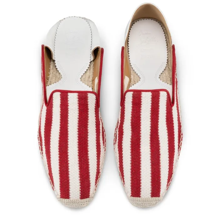 Men Espadon AC Espadrilles 8211 Malha Printed Fabric 8211 Loubi Christian Louboutin Sandals and Espadrilles