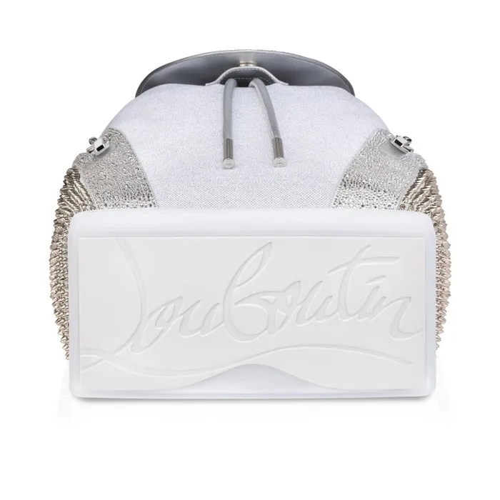 Men Explorafunk Backpack 8211 Calf Leather Glitter And Suede 8211 White Christian Louboutin Crossbody Bags
