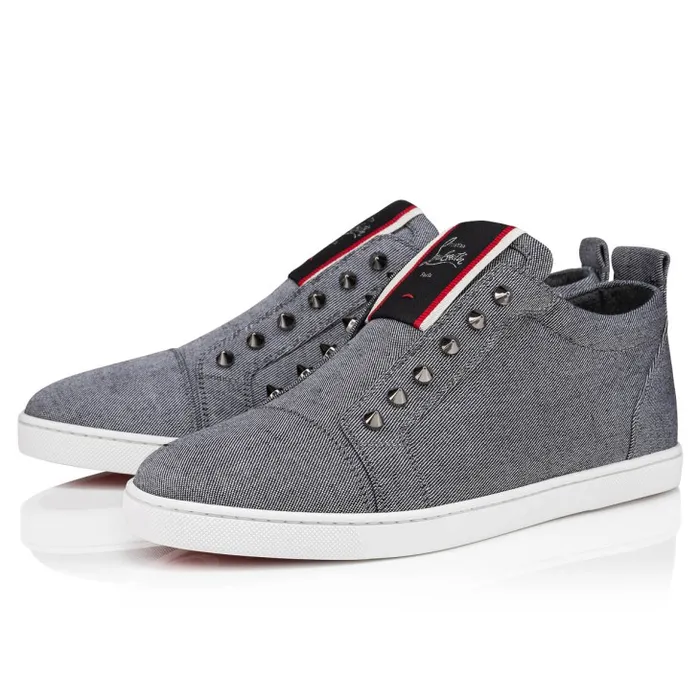 Men FAV Fique A Vontade Slipon Sneakers 8211 Country Linen 8211 Smoky Christian Louboutin Sneakers