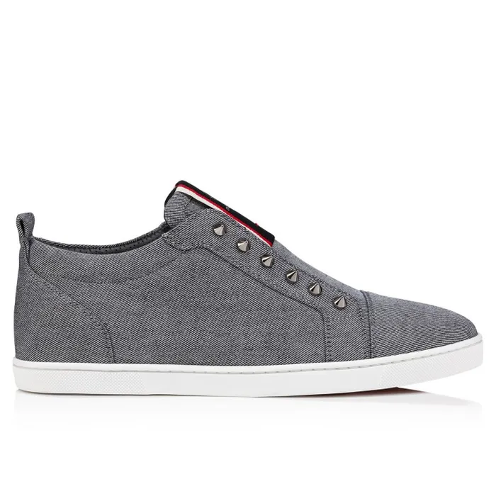Men FAV Fique A Vontade Slipon Sneakers 8211 Country Linen 8211 Smoky Christian Louboutin Sneakers