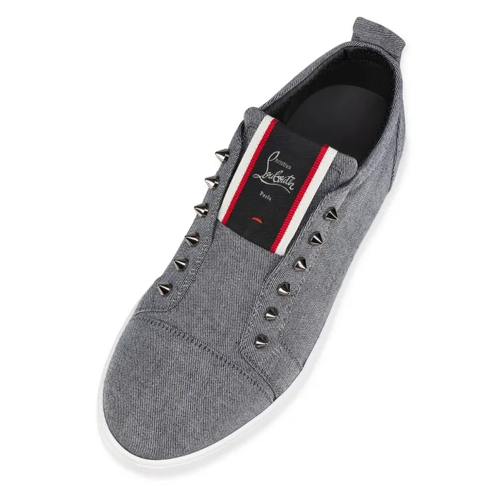 Men FAV Fique A Vontade Slipon Sneakers 8211 Country Linen 8211 Smoky Christian Louboutin Sneakers