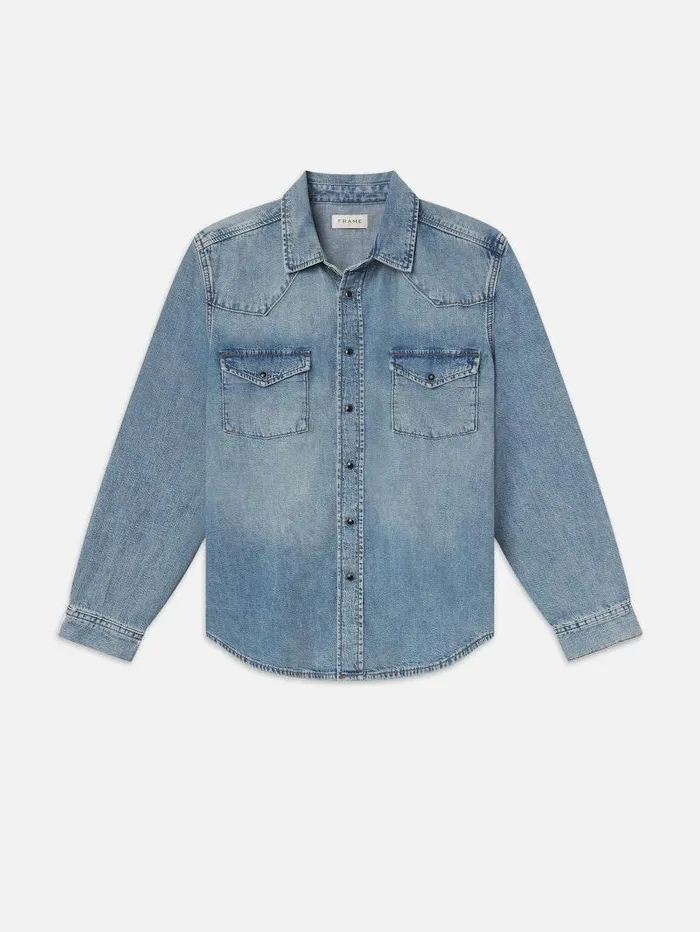 Men FRAME Denim Shirts Western Denim Shirt