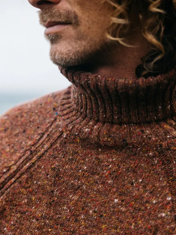 Men Furlong Roll Neck Jumper Spice Finisterre Knitwear
