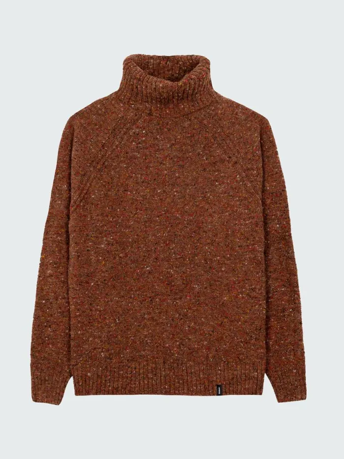 Men Furlong Roll Neck Jumper Spice Finisterre Knitwear
