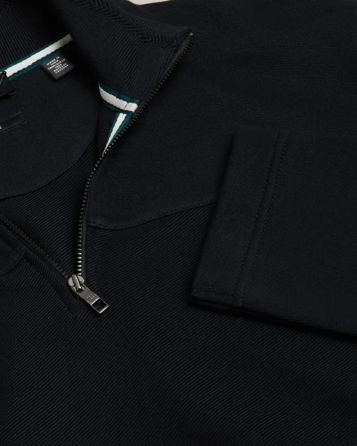 Men GAZINE 8211 Long Sleeve Half Zip Pullover Black Ted Baker Tops Men GAZINE 8211 Long Sleeve Half Zip Pullover Black Ted Baker Tops