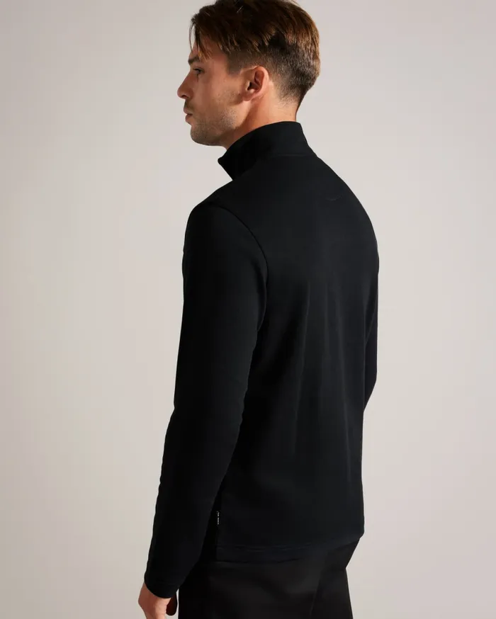 Men GAZINE 8211 Long Sleeve Half Zip Pullover Black Ted Baker Tops Men GAZINE 8211 Long Sleeve Half Zip Pullover Black Ted Baker Tops