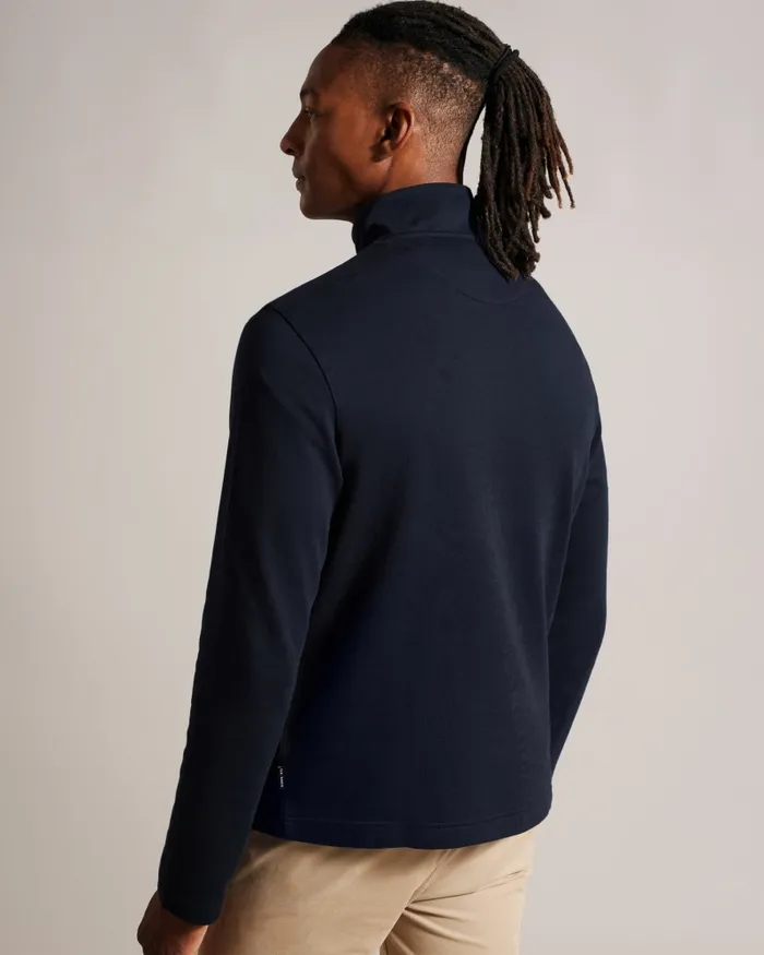 Men GAZINE 8211 Long Sleeve Half Zip Pullover Navy Ted Baker Tops