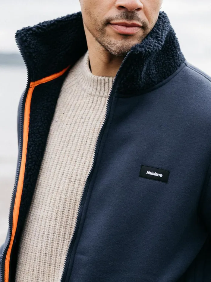 Men Goodwin Fleece Navy Finisterre Fleece