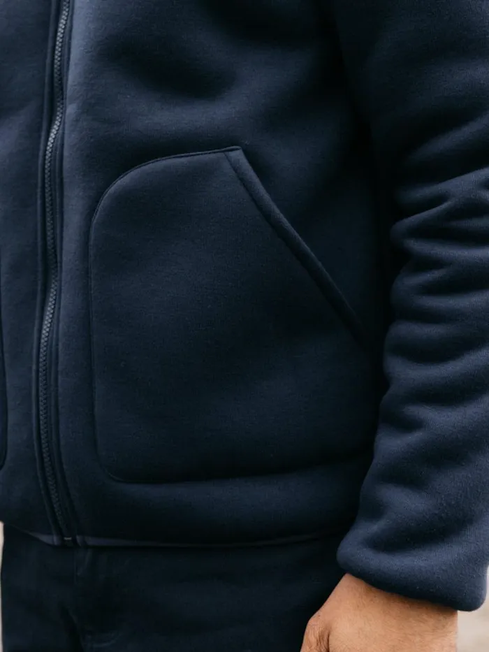 Men Goodwin Fleece Navy Finisterre Fleece