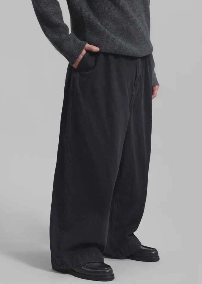 Men Graham Denim Pants 8211 Black Wash The Frankie Shop Bottoms