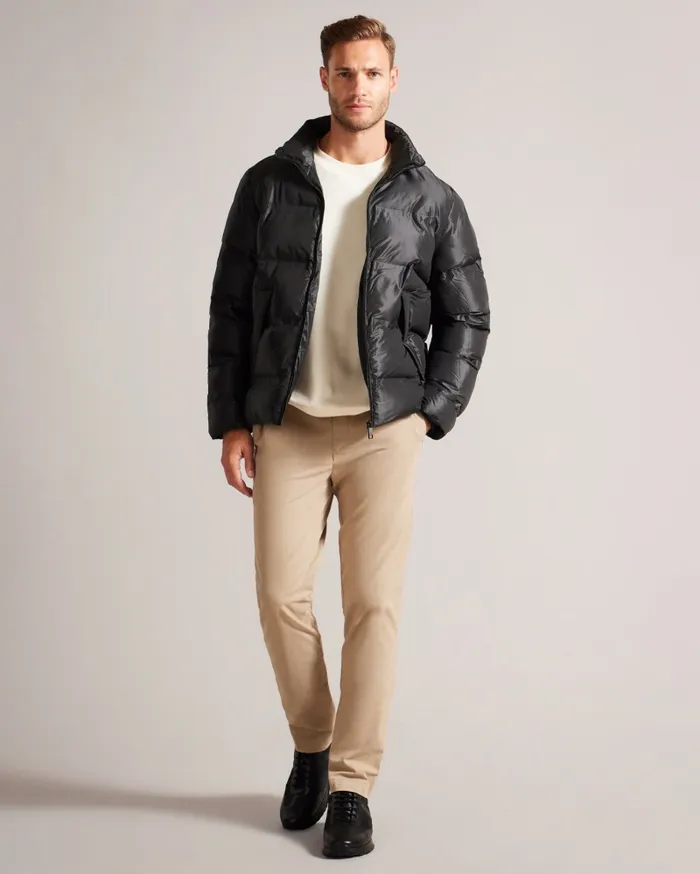 Men GRAVTY 8211 Heavy Wadded Coat Black Ted Baker Coats and Jackets