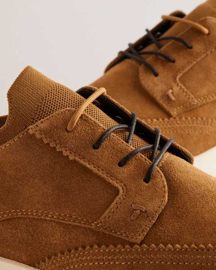 Men HALTONN 8211 Suede Wing Tip Hybrid Trainers Brown Ted Baker Trainers Men HALTONN 8211 Suede Wing Tip Hybrid Trainers Brown Ted Baker Trainers