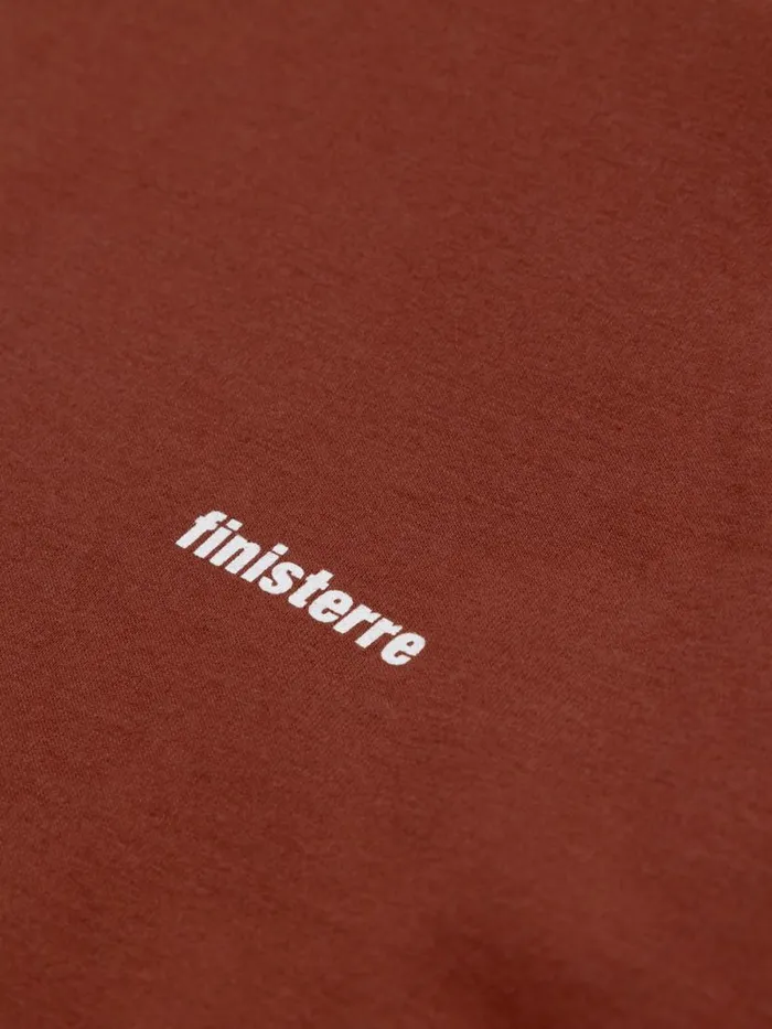 Men Harlyn Logo Long Sleeve TShirt Dark Rosewood Finisterre TShirts