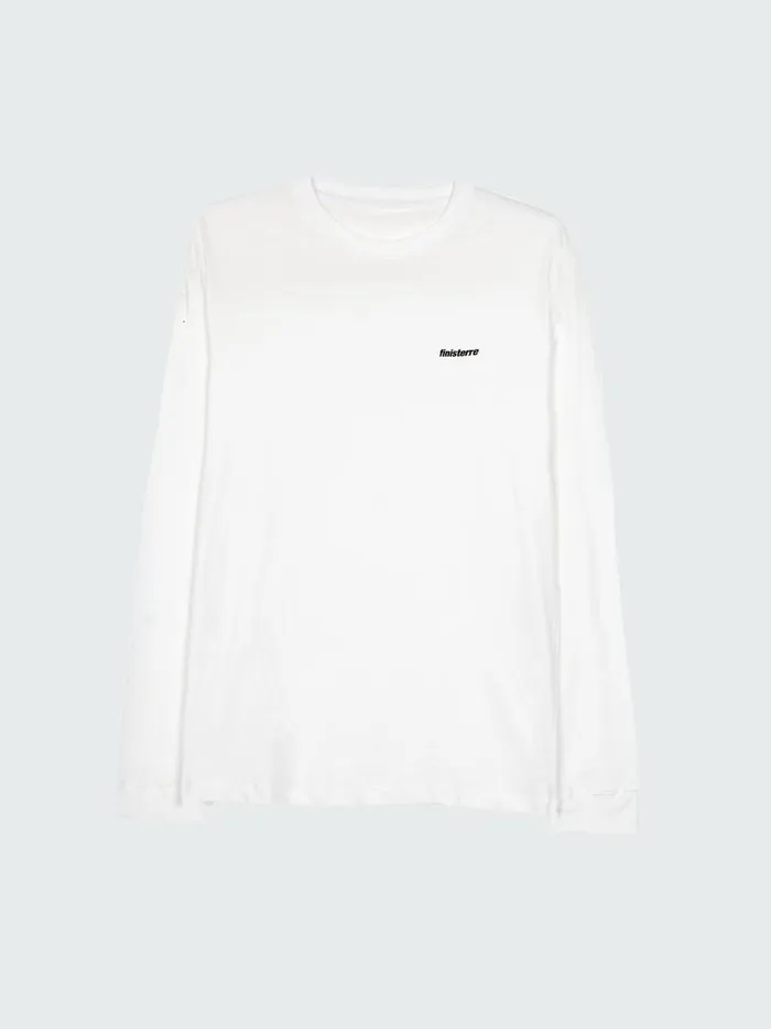 Men Harlyn Logo Long Sleeve TShirt White Finisterre TShirts