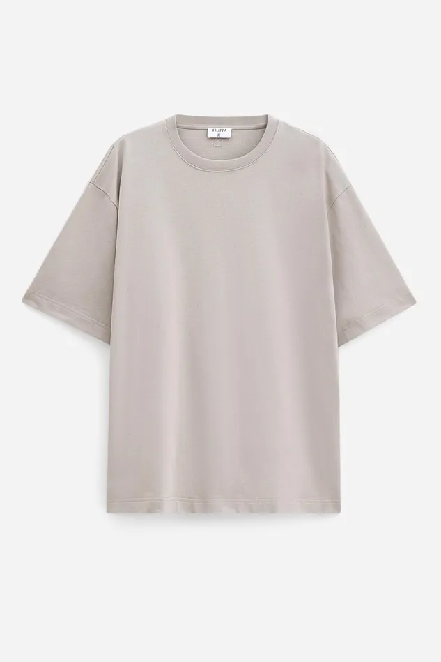 Men Heavy Crewneck Tee Moss Grey Filippa K TShirts