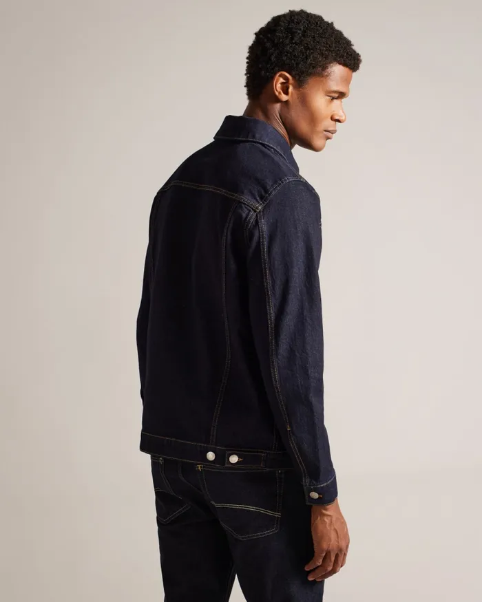 Men HELMMUT 8211 Denim Trucker Jacket Dark Blue Ted Baker Coats and Jackets