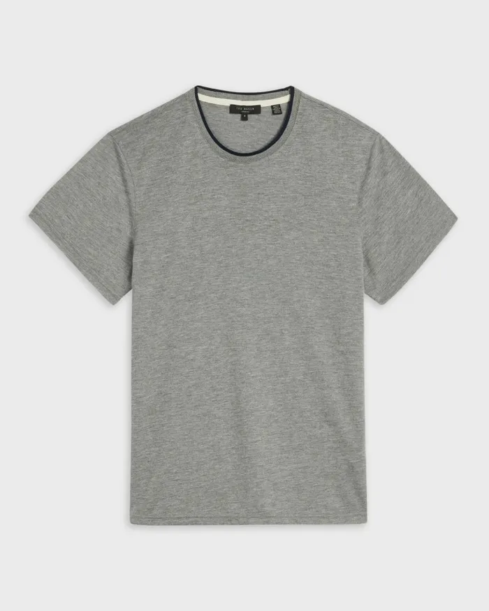 Men HELPA 8211 Short Sleeve T Shirt Greymarl Ted Baker Tops