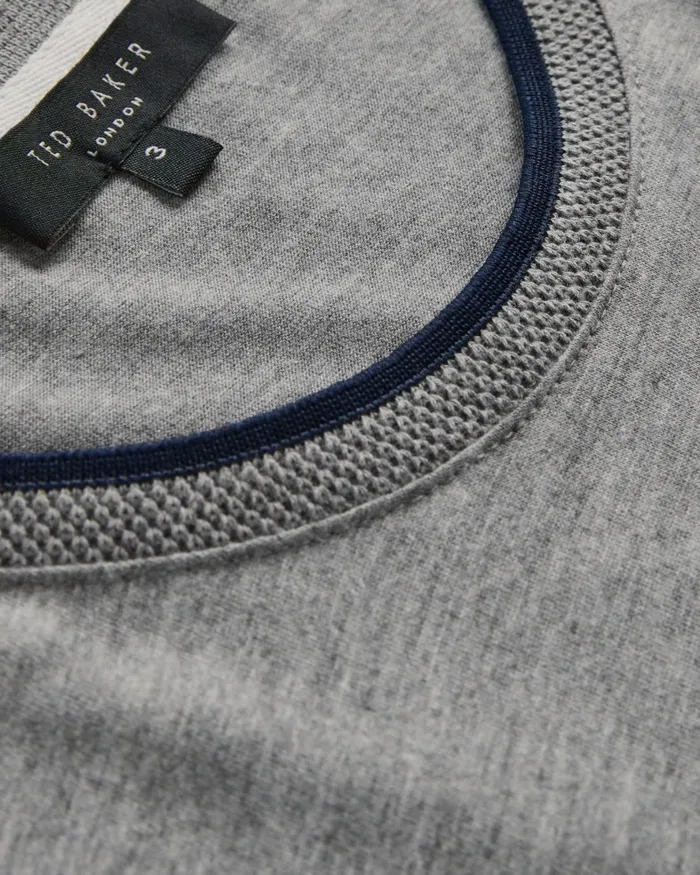 Men HELPA 8211 Short Sleeve T Shirt Greymarl Ted Baker Tops Men HELPA 8211 Short Sleeve T Shirt Greymarl Ted Baker Tops