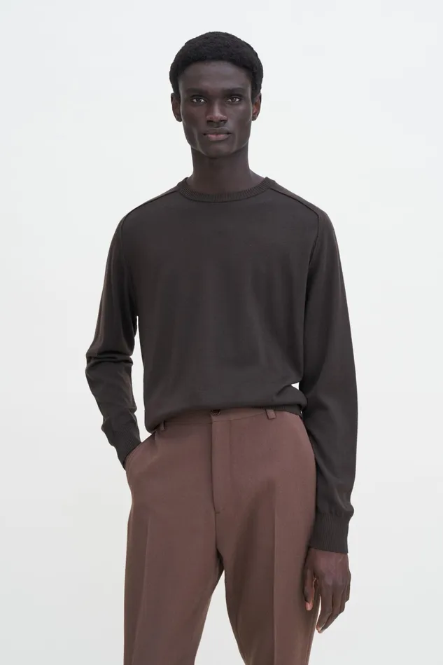 Men InsideOut Sweater Mocha Filippa K Knitwear