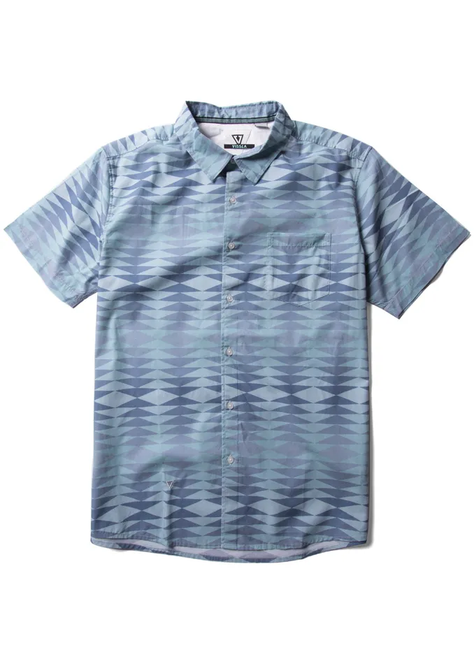 Men Jabber Eco Ss Shirt Storm Blue Shirts and Flannels Vissla