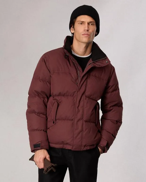Men Jackets and Coats Rag and Bone Bubble Down Jacket Mahogany