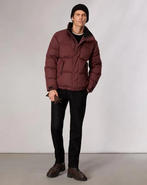 Men Jackets and Coats Rag and Bone Bubble Down Jacket Mahogany