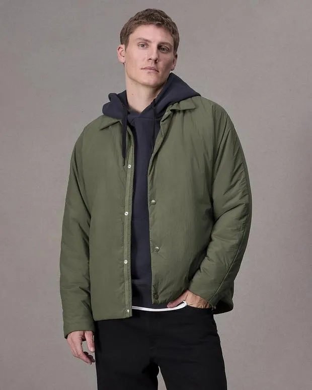 Men Jackets and Coats Rag and Bone Henderson Shirt Jacket Forest Green