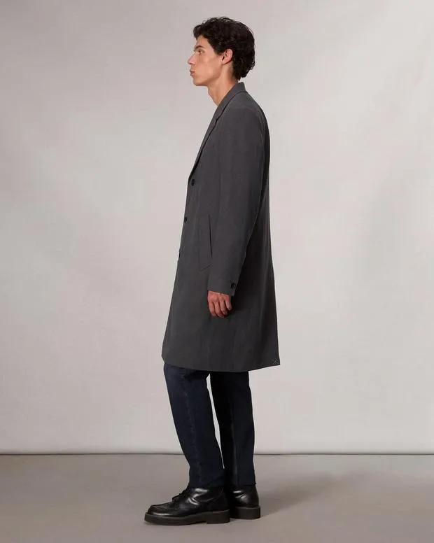 Men Jackets and Coats Rag and Bone Lance WoolLinen Topcoat Heather Grey