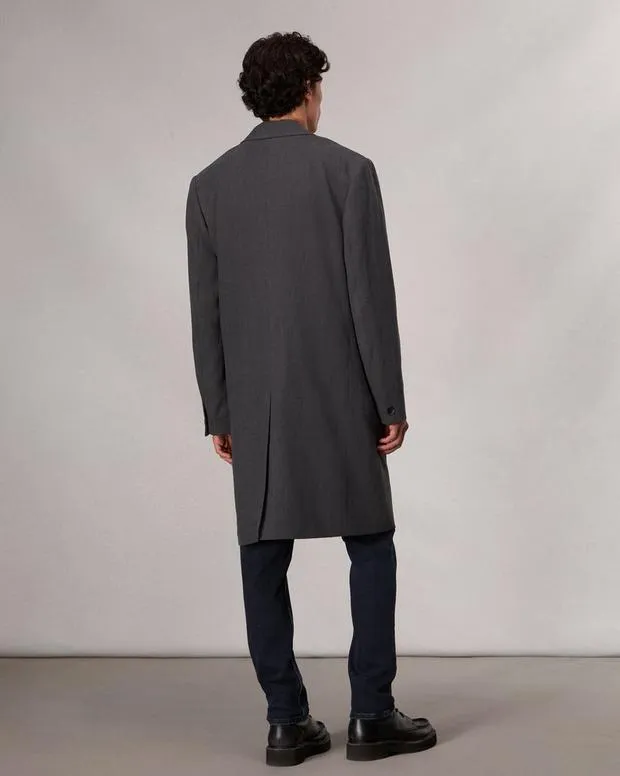 Men Jackets and Coats Rag and Bone Lance WoolLinen Topcoat Heather Grey