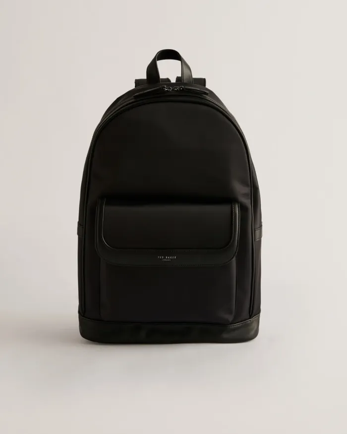 Men JACKKS 8211 Nylon Laptop Backpack With PU Detail Black Ted Baker Backpacks Men JACKKS 8211 Nylon Laptop Backpack With PU Detail Black Ted Baker Backpacks