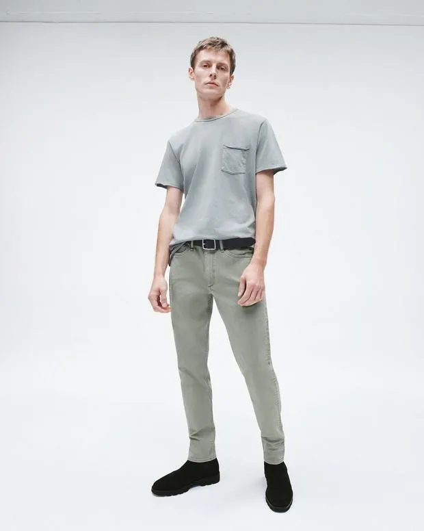Men Jeans Rag and Bone Fit 2 Slim Fit Jean Aero Stretch Denim Dark Mint
