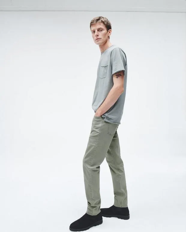 Men Jeans Rag and Bone Fit 2 Slim Fit Jean Aero Stretch Denim Dark Mint
