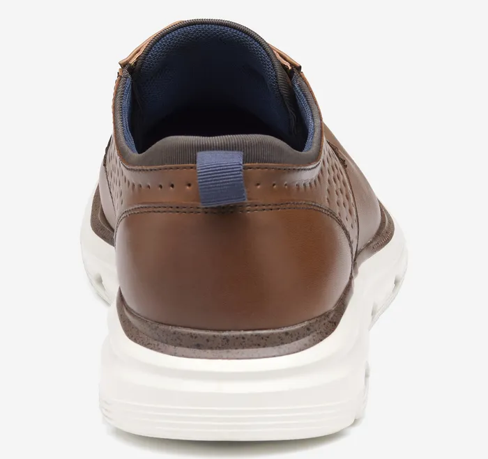 Men Jenkins Plain Toe Brown Leather Shoes Johnston and Murphy