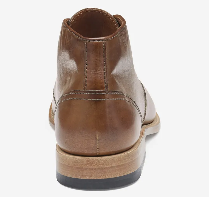 Men Johnston and Murphy Dudley Chukka Tan DipDyed Calfskin Boots