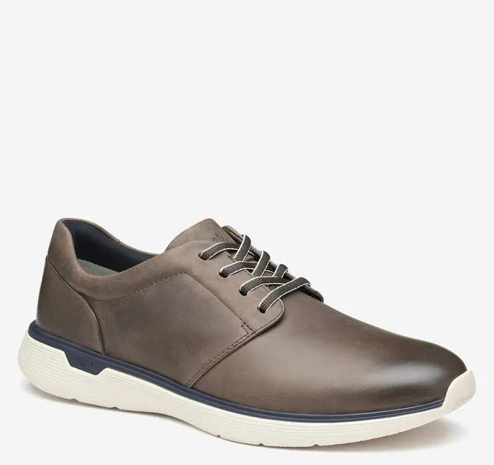 Men Johnston and Murphy XC4 Prentiss 2 Plain Toe Stone Oiled Waterproof Full Grain Shoes