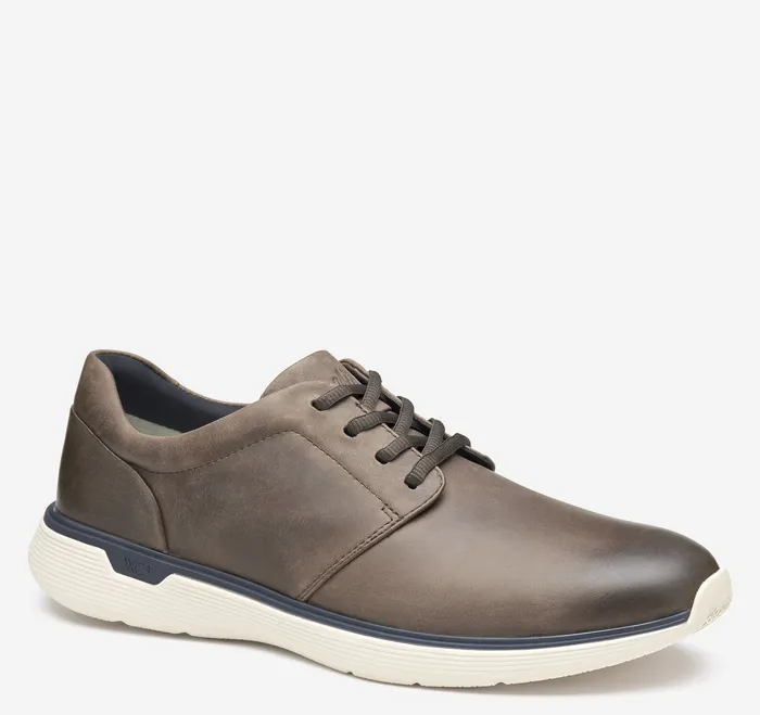 Men Johnston and Murphy XC4 Prentiss 2 Plain Toe Stone Oiled Waterproof Full Grain Shoes