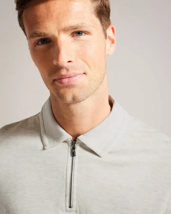 Men KARPOL 8211 Long Sleeve Modal Polo Shirt Natural Ted Baker Jumpers and Knitwear Men KARPOL 8211 Long Sleeve Modal Polo Shirt Natural Ted Baker Jumpers and Knitwear