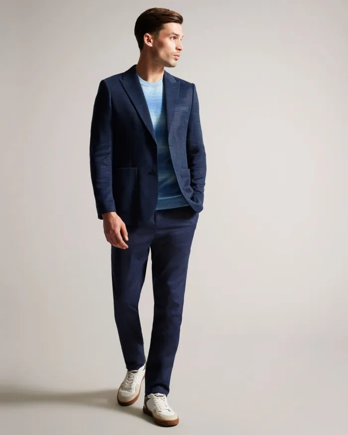 Men KEANUJ 8211 Slim Fit Jersey Blazer Navy Ted Baker Suits