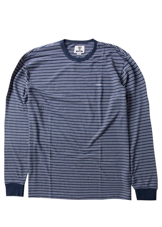 Men Knit Tees Vissla Trimmer Ls Tee Dark Naval