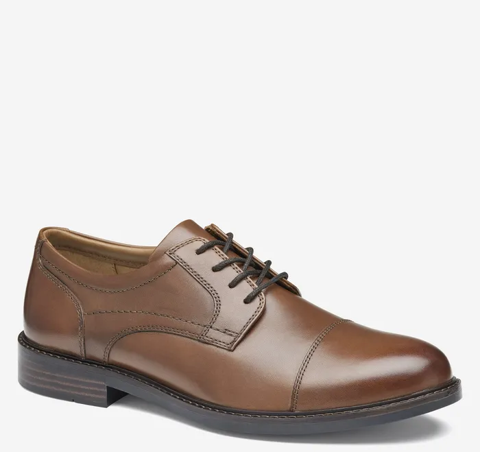 Men LaceUps Johnston and Murphy Mason Cap Toe Tan Full Grain