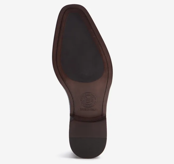 Men Larson SlipOn Mahogany Italian Calfskin SlipOns and Loafers Johnston and Murphy
