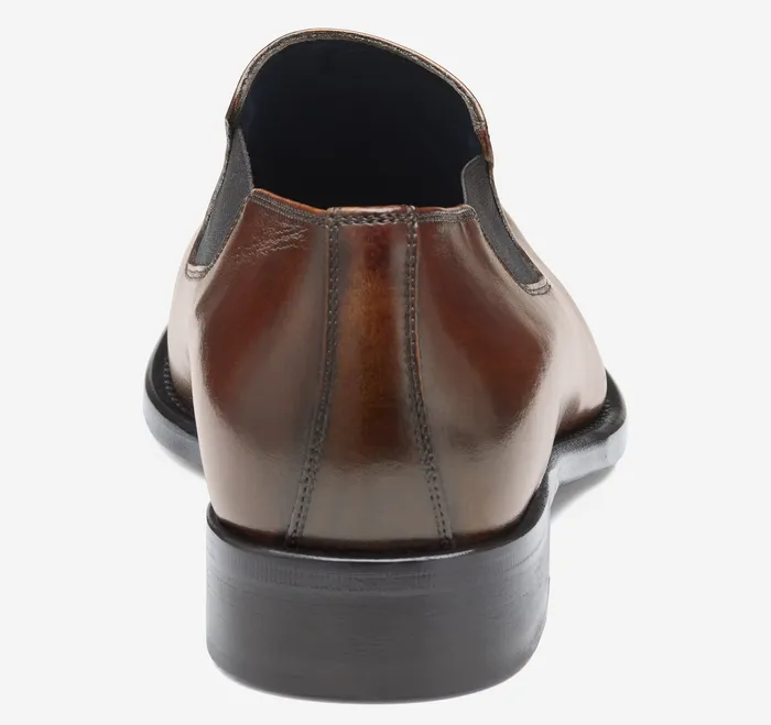 Men Larson SlipOn Mahogany Italian Calfskin SlipOns and Loafers Johnston and Murphy